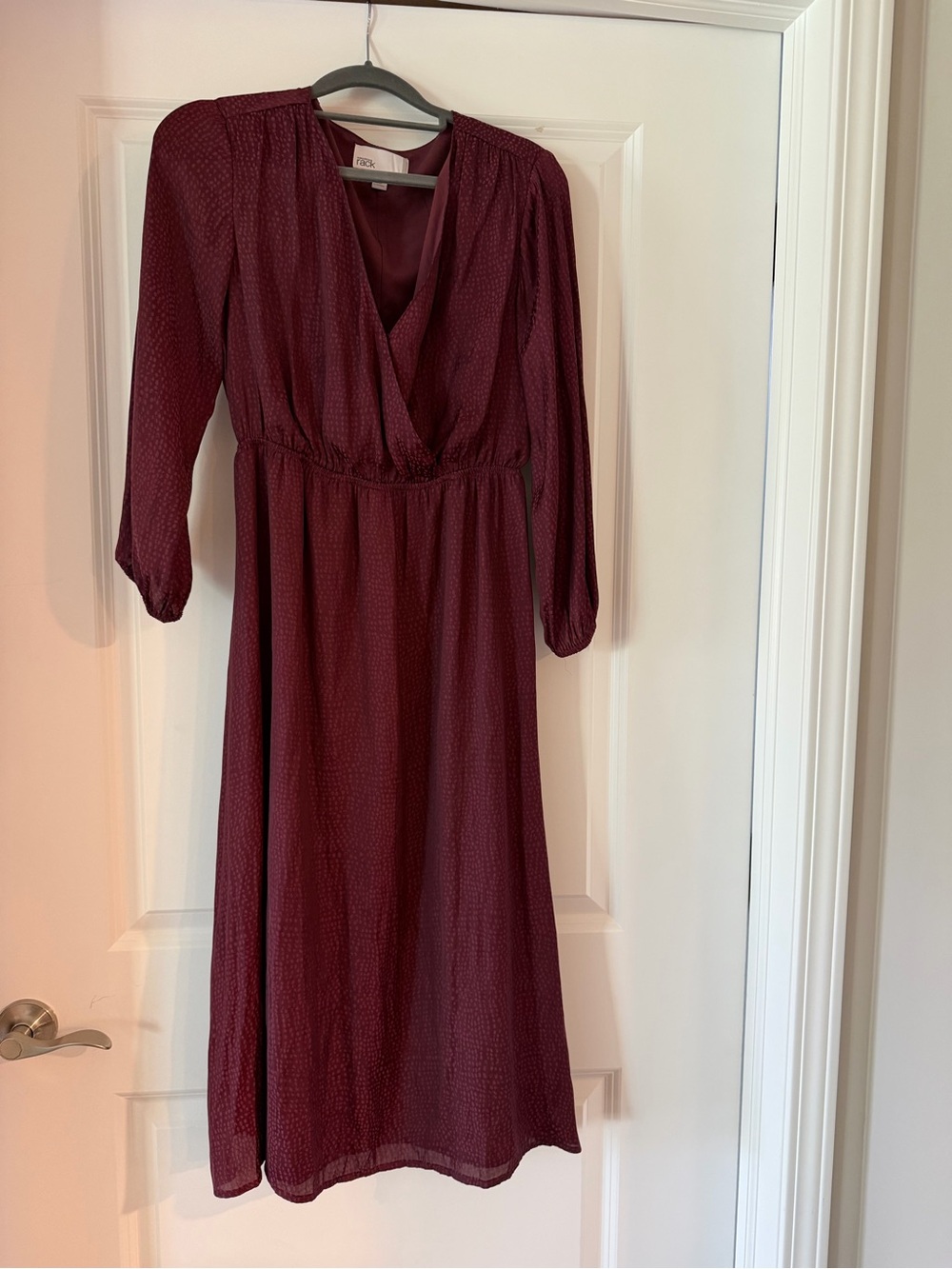 Nordstrom Burgundy Long Sleeve Midi Dress